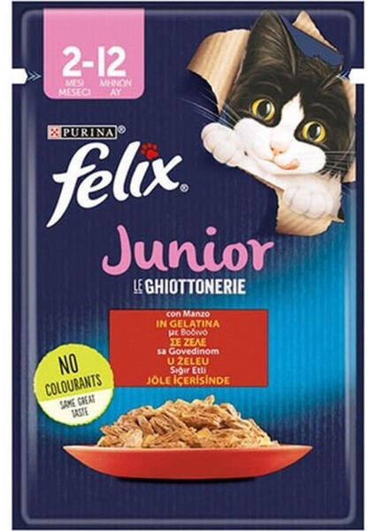Pouch Junior Sığır Etli Yavru Kedi Konservesi 85 gr