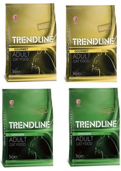Tavuk Etli-Gurme Kedi Maması 1 kg x 4 Adet