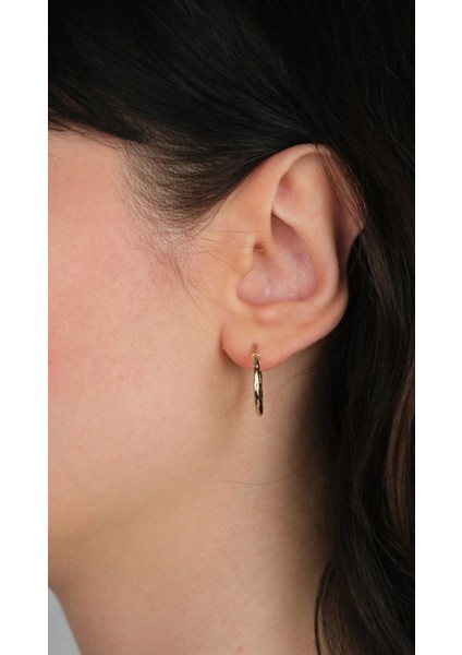 14 Ayar Altın Burgu Desenli Klipsli Küpe 999 fiyatları