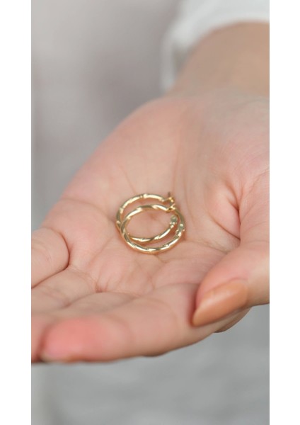 14 Ayar Altın Burgu Desenli Klipsli Küpe 999 modelleri