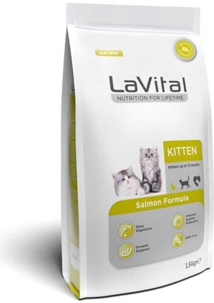 Lavital Kitten Somonlu Yavru Kedi Maması 1,5 kg