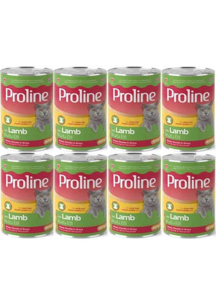 Proline Kuzu Etli Yetişkin Kedi Konservesi 400 Gr*8 Adet