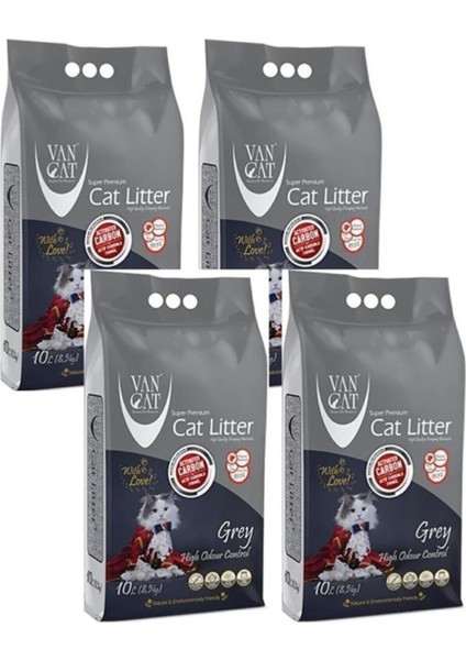 Aktif Karbon Kokusuz Kedi Kumu 10 Lt 4 Adet 86992458562794