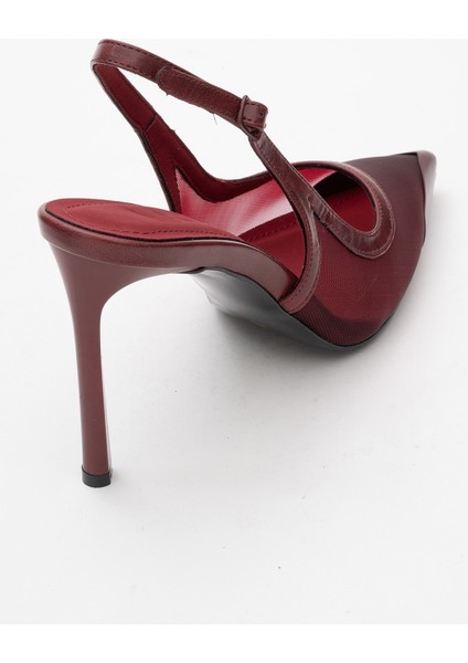 Venas Bordo Fileli Kadın Yüksek Topuklu Ayakkabı indirimleri