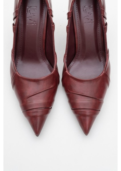 Anly Bordo Cilt Kadın Ince Topuklu Ayakkabı fiyatları