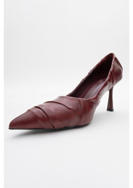 Anly Bordo Cilt Kadın Ince Topuklu Ayakkabı fırsatları