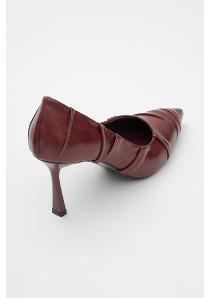Anly Bordo Cilt Kadın Ince Topuklu Ayakkabı indirimleri