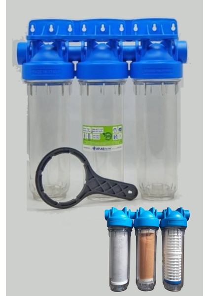 10 Inç Daire Girişi Arıtma (3'lü Filtre)