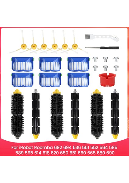 Irobot Roomba 692 694 536 551 552 564 585 589 595 614 618 620 650 651 660 665 680 690 Robot Süpürge Yedek Parçaları (Yurt Dışından)
