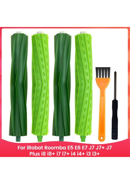 Irobot Roomba E5 E6 E7 J7 J7+ J7 Plus I8 I8+ I7 I7+ I4 I4+ I3 I3+ Aksesuarları Için Kauçuk Rulo Fırça Yedek Parçaları (Yurt Dışından)