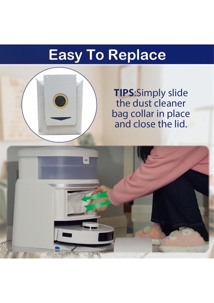 Ecovacs Deebot T30/T30 PRO/MAX/PLUS/YIKO/T30PRO/T30MAX/T30PLUS/T30YIKO Elektrikli Süpürge Yedek Parçaları Için Toz Torbaları (Yurt Dışından) modelleri