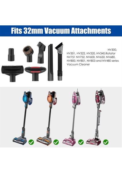 Shark Rocket HV300 HV301 HV322 HV320 ve Rotator NV751 NV752 NV650 Serisi Elektrikli Süpürgeler Için Vakum Ataşmanları (Yurt Dışından)