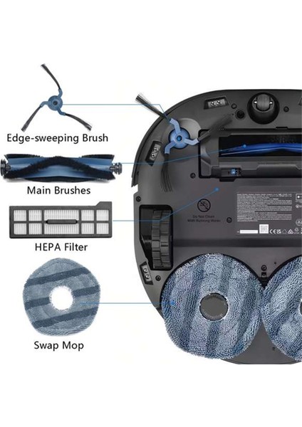 Eufy X10 Pro Omni Elektrikli Süpürge Aksesuarları Yedek Parçaları Için 35 Adet Fırça Filtresi ve Paspas Bezi Seti (Yurt Dışından) modelleri