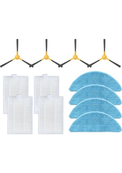 Kitfort KT-589 Robot Süpürgeler Için Yan Fırça Hepa Filtre Paspas Bezleri Silme Bezi Yedek Parça Aksesuarları (Yurt Dışından)