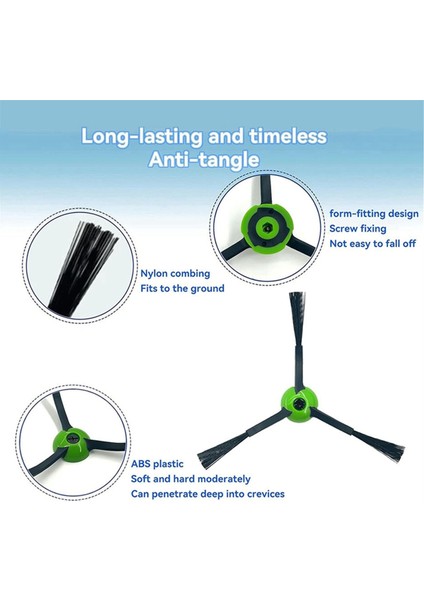 Irobot Roomba I & J & E Serisi I7, I7+, I8, I8+ Kombo J7+,j9+,j5+,ı5+ Plus,e5, E6 Vakum Parçaları Için Kenar Süpürme Fırçaları (Yurt Dışından) fiyatları