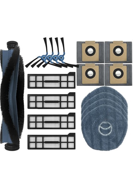 Eufy X10 Pro Onmi Yedek Ana Yan Fırça Hepa Filtre Paspas Pedleri Toz Torbaları Yedek Parçalar Aksesuarlar (Yurt Dışından)