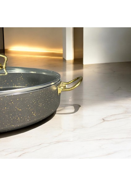 18 cm Çift Kulp Granit Tava