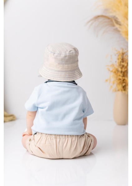 Erkek Bebek Polo Yaka T-Shirt - Açık Mavi