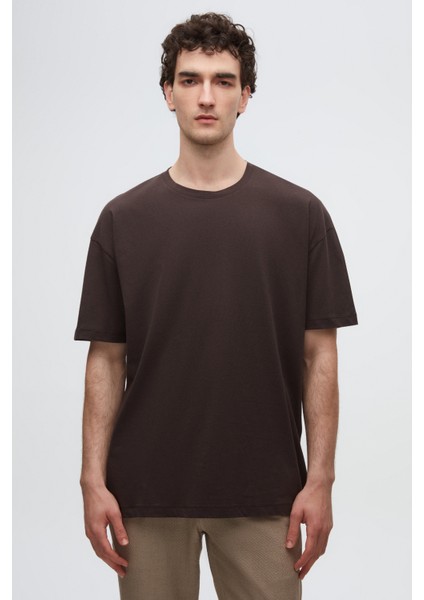 Ds Damat Comfort Siyah/kahverengi/bej 3'lü Bol Kesim %100 Pamuk T-Shirt modelleri