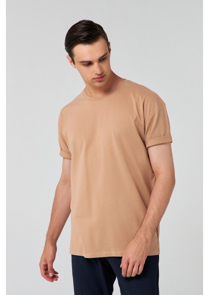 Ds Damat Comfort Siyah/kahverengi/bej 3'lü Bol Kesim %100 Pamuk T-Shirt fırsatları