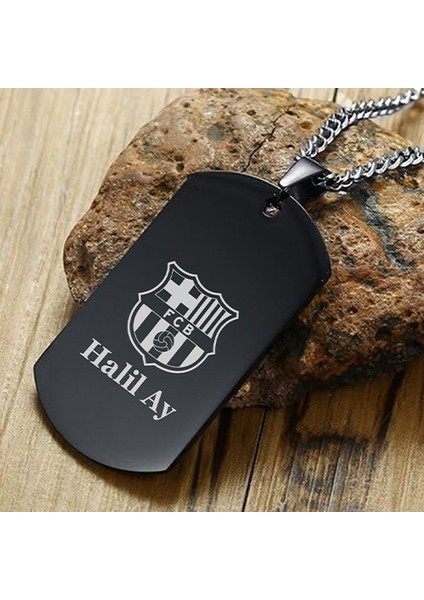 Kişiye Özel isimli Paslanmaz Künye Çelik Kolye Künye Takım Baskılı