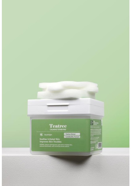 Teatree Calming Toner Pad 120’LI – Çay Ağacı Özlü Gözenek ve Yatıştırıcı Tonik Ped 200 ml
