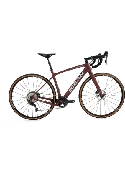 Reactive Yol Bisikleti 54 Cm Disk Fren 700c Jant 11 Vites Mat Koyu Bordo Krem