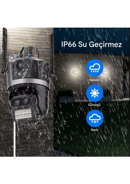 8k Wifi 16MP Dört Ekran Güvenlik Kamerası Cctv Ip Kamera 8x Zoom Dış Mekan Koruma indirimleri