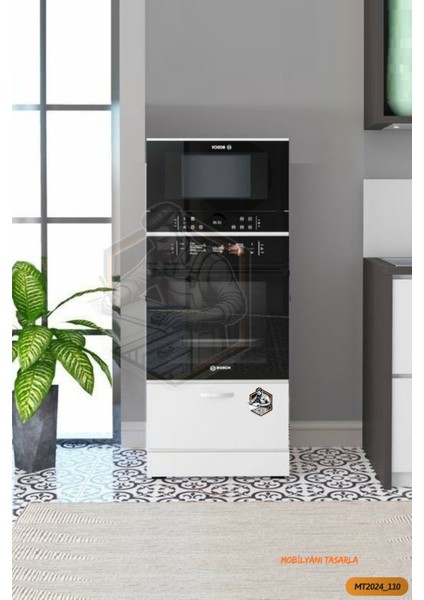 Tamamı Mdf Çok Amaçlı Tek Kapaklı Ankastre ve Mini Fırın Dolabı