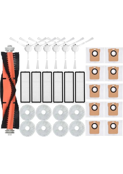 Robot Vakum X10+ X10 Plus B101GL Yedek Parçalar Aksesuarlar Ana Yan Fırça Hepa Filtre Paspas Bezi Toz Torbaları (Yurt Dışından)