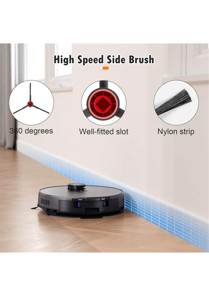 E10S Robot Süpürge Ana Yan Fırça Paspas Bezi Filtre Yedek Parçalar Aksesuarlar (Yurt Dışından)