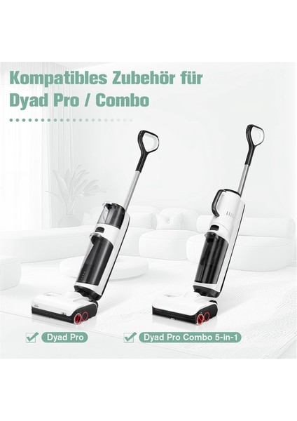 Dyad Pro/dyad Pro Combo Akıllı Kablosuz Islak Kuru Elektrikli Süpürge Için Yedek Fırça Silindiri ve Hepa Filtre Seti (Yurt Dışından)