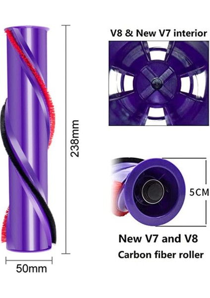 V8 Elektrikli Süpürge Için Fırça Silindiri, Yedek Rulo Çubuğu, Parça 967485-01 ile Karşılaştırıldığında (Yurt Dışından)