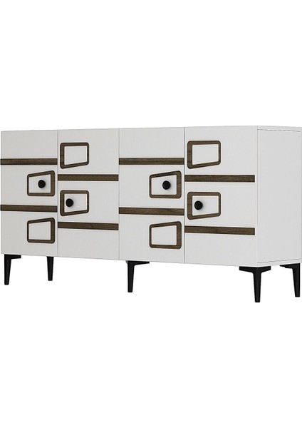 Estact (KB150) Konsol Beyaz-Ceviz