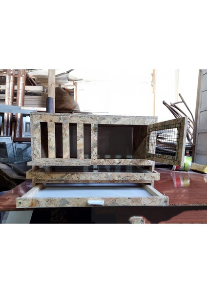 60X40X40 Osb Yumurta Eğilimli Bıldırcın Kafesi Osb – Dayanıklı Yetiştirme ve Yumurtlama Kafesi - Gübre Tavalı Kuş Kafesi