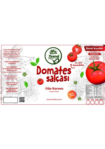 Domates Salçası - Gaziantep 2 kg
