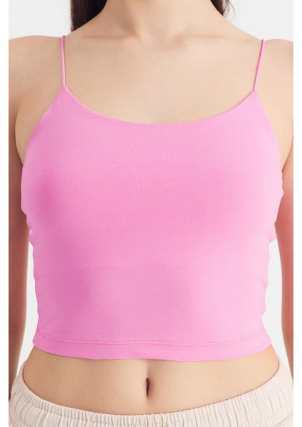 Pembe Ince Askılı Fitted Basic Atlet 947 fırsatları