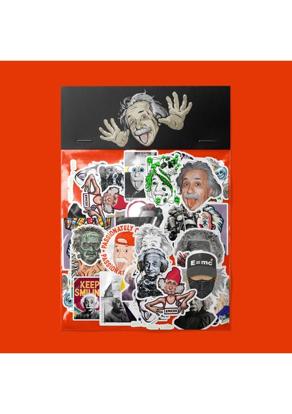 Albert Einstein Sticker Paketi -Bullet Journal - Ajanda - Planner - Defter - Laptop Etiket Çıkartma Çok Renkli 10 x 15 Paket Boyutu 3 x 5 cm Stickerlar Paket Içeriği 25 Adet Dadi Ramba