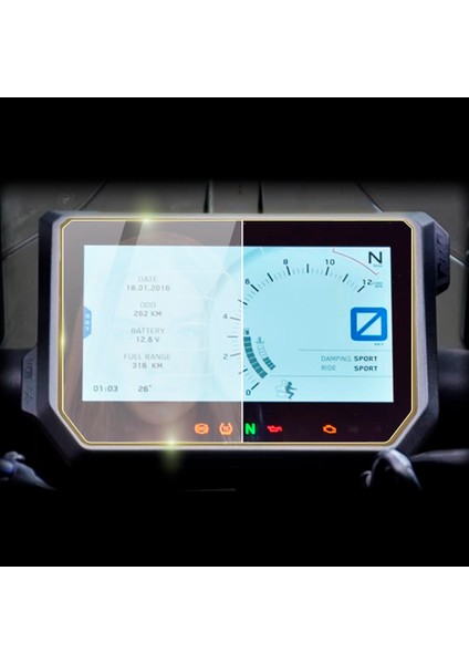 Ktm 2017-2023 1290 Super Adventure R / S Için Ipg Anti-Glare Yansıma Önleyici Mat Ekran Koruyucu