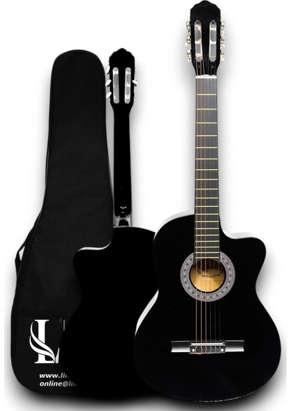 CG-3901BK Klasik Gitar 4/4 Sap Ayarlı Kesik Kasa Full Set - Siyah