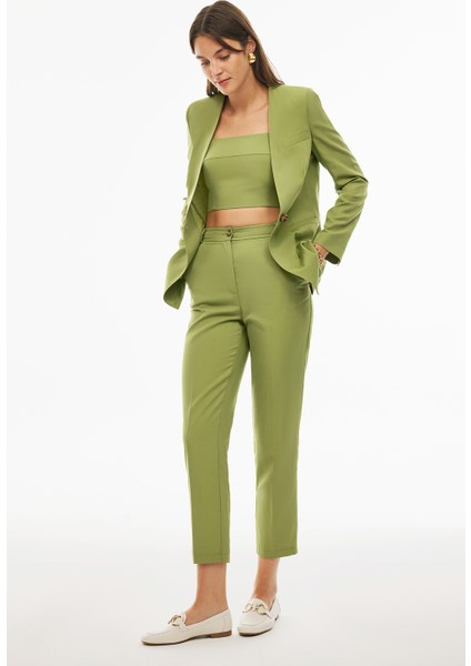 Blannes Regular Fit Standart Boy Boru Paça Ekru Renk Kadın Pantolon fırsatları