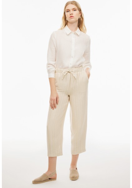 Emars Rahat Kalıp Bilek Boy Boru Paça Ekru Bej Renk Kadın Pantolon indirimleri