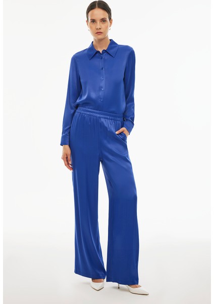 Clarys Rahat Kalıp Uzun Boy Saks Renk Kadın Pantolon