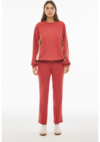 Larks Regular Fit Standart Boy Boru Paça Kiremit Renk Kadın Eşofman Pantolon fiyatları