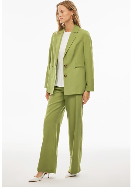 Blannes Rahat Kalıp Uzun Boy Geniş Paça Ekru Renk Kadın Pantolon indirimleri