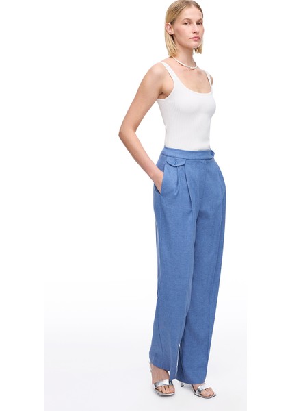 Mavi Torp Regular Fit Yüksek Bel Pantolon modelleri