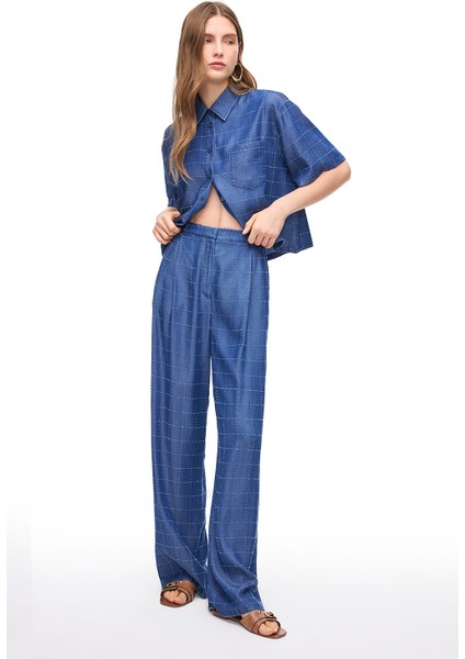 Indigo Lias Regular Fit Yüksek Bel Pantolon