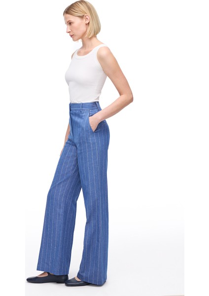 Indigo Necef Regular Fit Yüksek Bel Pantolon