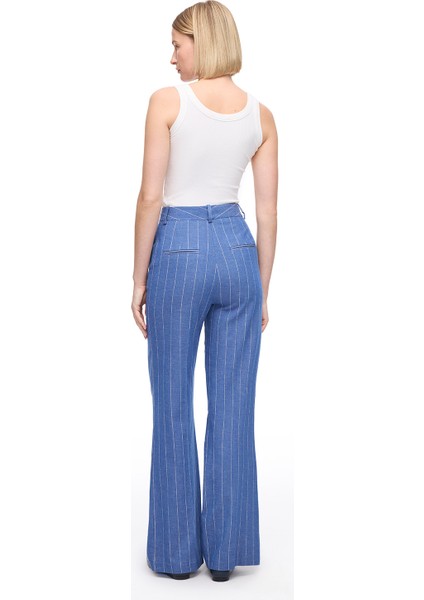Indigo Necef Regular Fit Yüksek Bel Pantolon