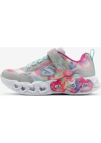 Infinite Heart Lights - Color Lovin Büyük Kız Çocuk Gri Spor Ayakkabı 303753L Smlt
